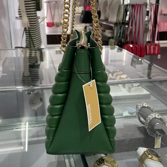 Michael Kors Whitney Women Ladies Medium Tote Shoulder Handbag Bag Purse Green - Picture 14 of 16